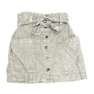 Young Fabulous & Broke Sage Green a denim skirt with matching belt